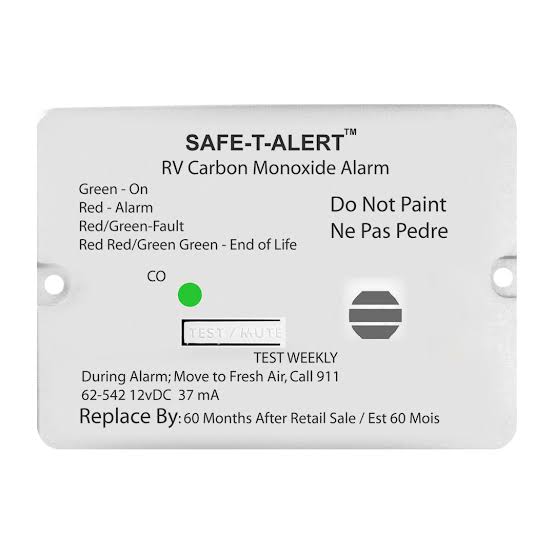 MTI Industries 62 Series Marine CO Detector – 12V Flush Mount, White