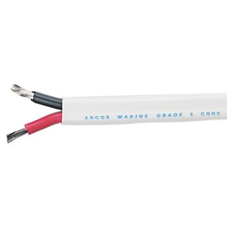Ancor Shielded Twisted Pair Cable | 14/2 AWG, 100 ft, White Jacket