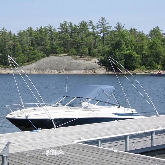 Dock Edge 3120F Howell Mooring Whips – Pair with Cast Aluminum Bases & Roller Tips