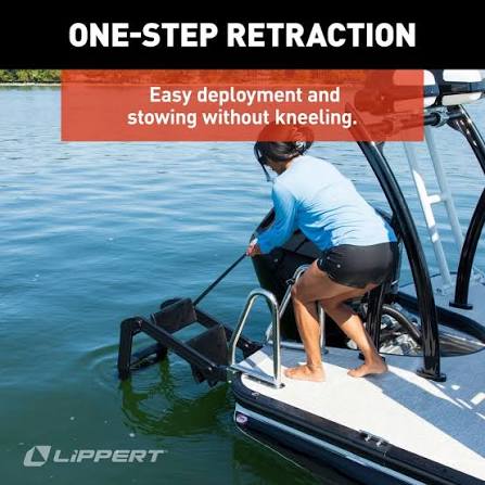 Lippert SureStep Pontoon Boat Ladder — 5-Step, 42", 400 lb. Capacity