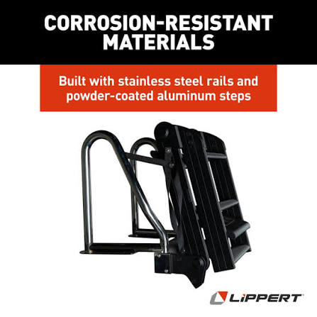 Lippert SureStep Pontoon Boat Ladder — 5-Step, 42", 400 lb. Capacity