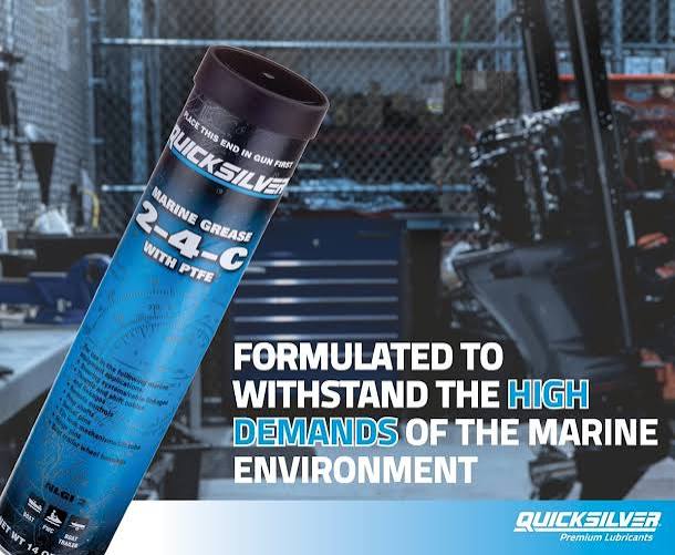 Quicksilver 802861Q1 2-4-C Marine Grease with PTFE – 3 oz Cartridge
