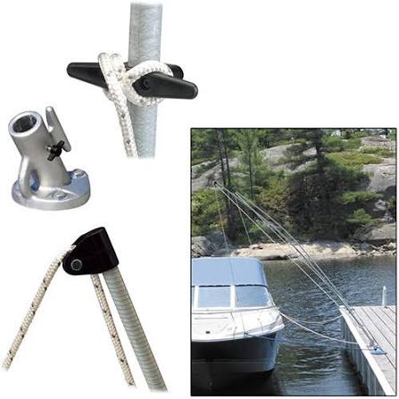 Dock Edge 3600F Premium Mooring Whips – Pair, Up to 33’ Boats