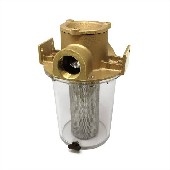 GROCO ARG-1500S Bronze Raw-Water Strainer — 1-1/2" Hose, #304 SS Basket (34-ARG1500S)