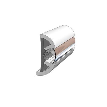 TACO Metals Suproflex Rub Rail Kit – Medium, 60 ft., White/Chrome (V119990WCM602)