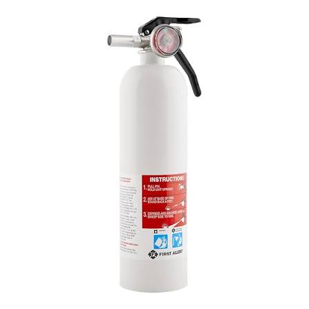First Alert 5B:C Dry Chemical Fire Extinguisher 2 lb — White