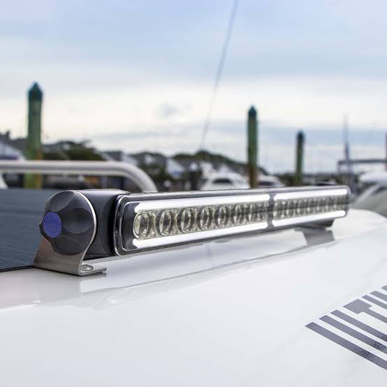Hella Sea Hawk-470 LED Light Bar – Blue Edge Light, Black Housing (958140521)