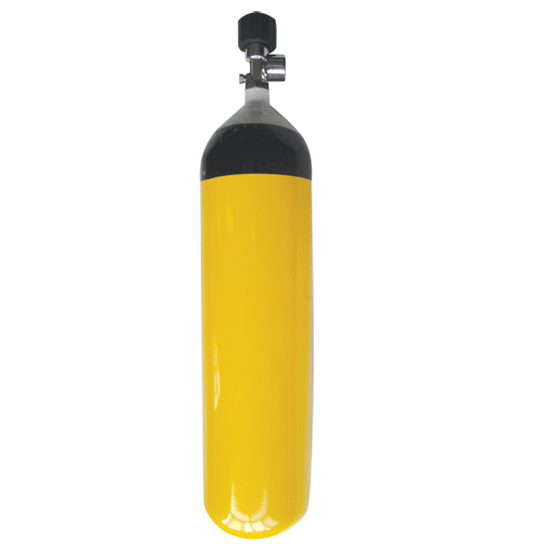 Spare Compressed Air Cylinder - 6L - 300 Bar - with Valve - Pre-Filled - for SCBA & Breathing Apparatus