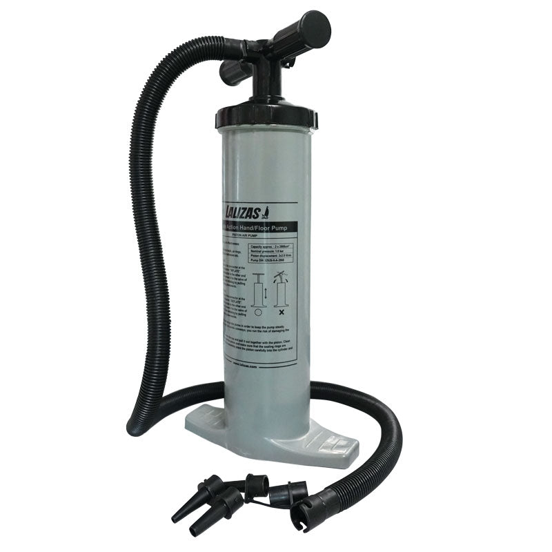Double Action Hand/Floor Pump - Lalizas - 4.2L Per Stroke - Inflate/Deflate - With Adaptors