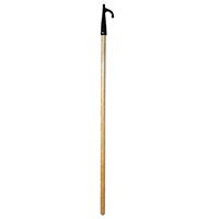Floating Boat Hook - 180cm (70") - 30mm Pine - Black - Single End Hook