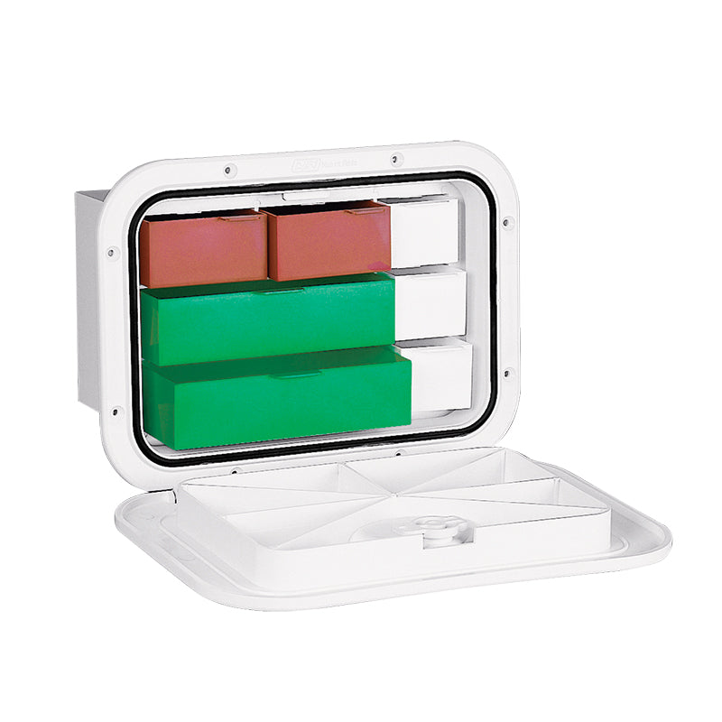 Top Line Storage Hatch with Drawers - White 10-5/8" x 14-49/64" (270 x 375 mm)
