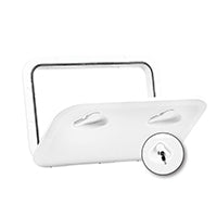 Top Line Marine Hatch with Lock - White 12-13/32" x 17-21/64" (315 x 440 mm)