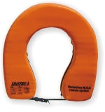 Horseshoe Lifebuoy "Basic I" - Orange - Flexible Zipper Cover with Plastic Clip