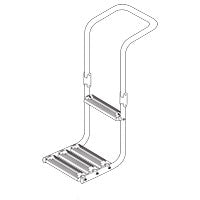 Immersed Platform Ladder - Stainless Steel 316 - 865mm x 325mm (34-1/16" x 12-51/64")