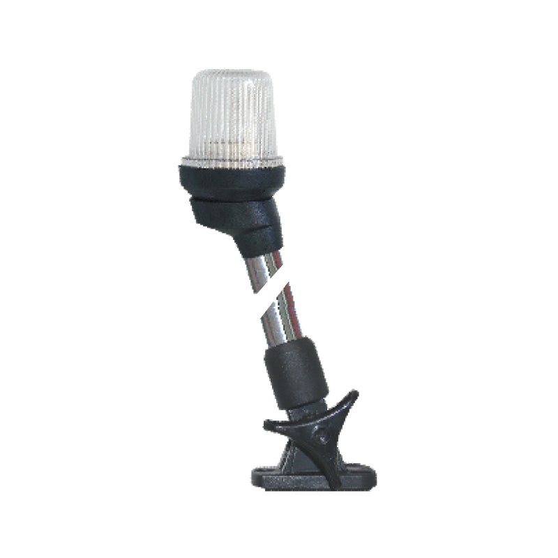 Pole Light - All-Round White - Folding - 29/32" (23cm) - Black Housing - Stainless Steel 316 - LED