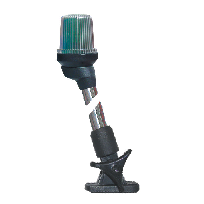 Pole Light - Tri-Colour - Folding - 29/32" (23cm) - Black Housing - Stainless Steel 316 - LED