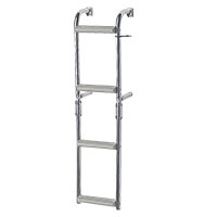 Foldable Transom Ladder - 1+2 Steps - Stainless Steel 316 - 90° - 27-48/64" x 8-30/64" (705x215mm) - Narrow Transom