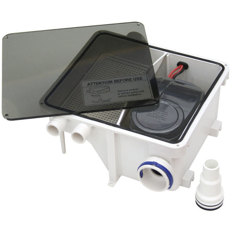 Shower Sump System Unit LSU 600 - 12V - Automatic Bilge Pump - 3 Inlets - 600GPH