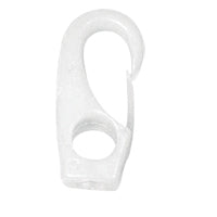 Snap Hook with Eye - Ø25/64" x 1-59/64" (10x49mm) - for Ø15/64" (6mm) Cord - Polyamide - White