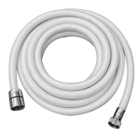 Braided Shower Hose - 5m (16ft) - 1/2" to 3/8" Threads - White - Marine