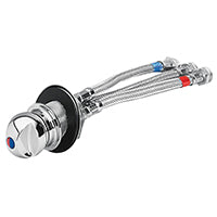 Marine Mixer Water Tap - Chrome Brass 3-Hose Connection 8" (20cm)