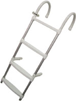Marine Boarding Ladder 4-Step - Anodized Aluminum 43.3" x 13.8" (1100 x 350mm)