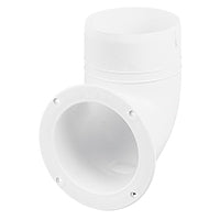 Ventilator Connector, Elbow, Ø5'' (102 mm), White