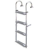Foldable Ladder, 2+2 steps, Inox 316, 180⁰, L.41-22/64xW12-51/64''(L1050xW325mm)