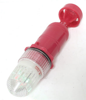 LALIZAS Torpedo 8 LED Signal Light - Photocell Activated - 5 Super Bright LEDs - White - 2 x D Batteries
