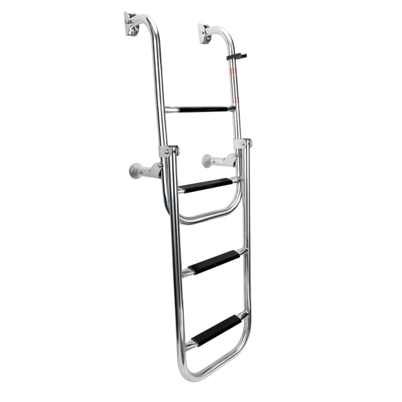 LALIZAS Foldable Boarding Ladder - 2+2 Steps - Stainless Steel 316 - 90° - 42" x 11" (1060 x 280mm)