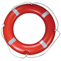 LALIZAS USCG/SOLAS Lifebuoy Ring - 28.7" (73cm) - 8.8 lbs (4kg) - Retroreflective Tape - Orange