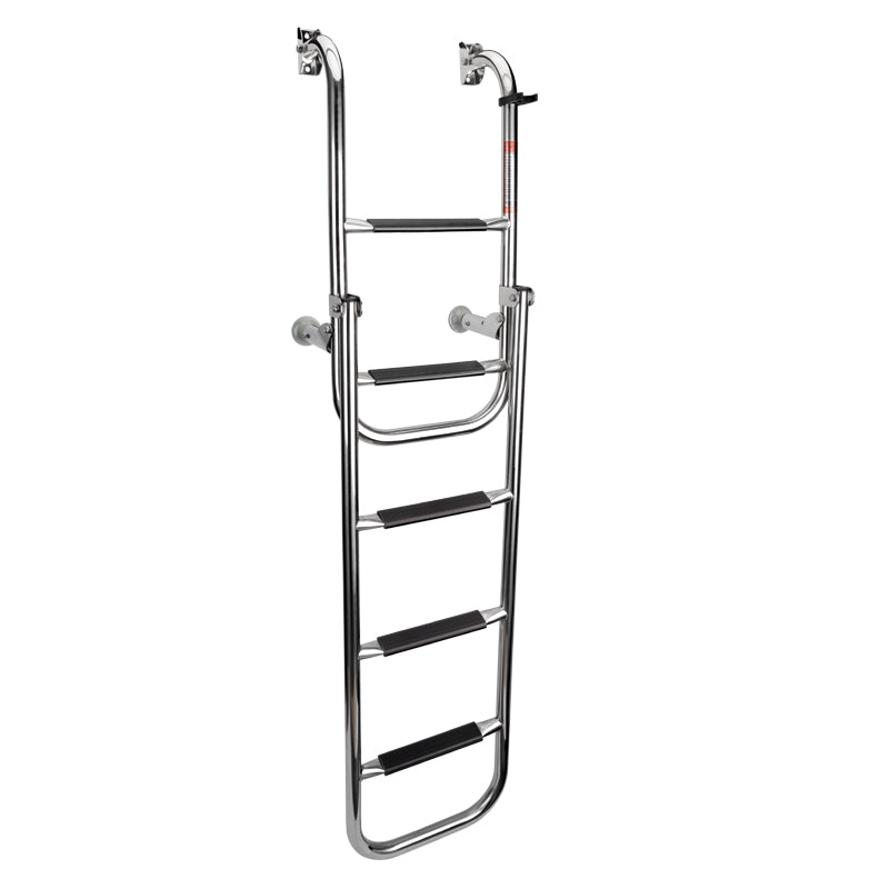 LALIZAS Foldable Boarding Ladder - 2+3 Steps - Stainless Steel 316 - 90° - 53" x 11" (1325 x 280mm)