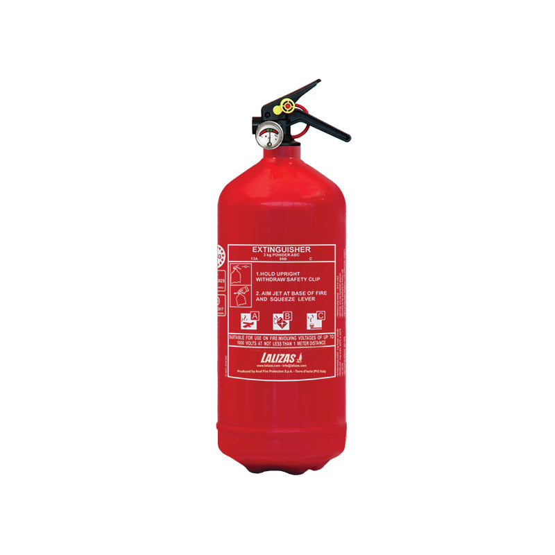 LALIZAS Dry Powder Fire Extinguisher | 3kg ABC | MED | EN/ES/HR | 704452