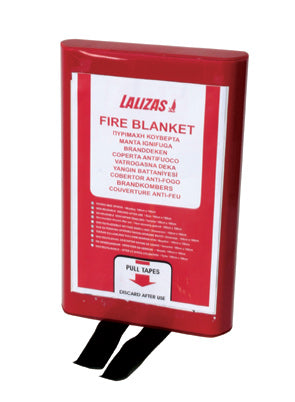 LALIZAS Fire Blanket 39" x 39" (100 x 100 cm) - Marine Fire Safety - PVC Case