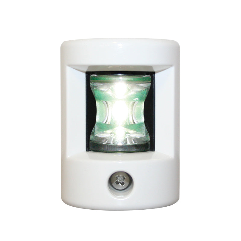 FOS LED 12 Stern Light 135° Side Mounted White Housing 12-15V - White LED 2nm