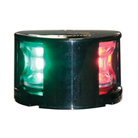 FOS LED 12 Bi-Colour Navigation Light Deck Mounted Black Housing 12-15V - Red/Green LED
