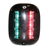 FOS LED 20 Bi-Colour Navigation Light Black Housing 12-24V - Red/Green LED