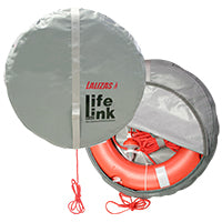 LALIZAS Lifebuoy Ring SOLAS 29-17/32" (75cm) Set with Light 71325, 30m Rope & Case
