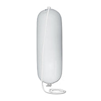 OCEAN Fender Center Hole CH 0 3-15/16 x 11-13/16" (10x30cm) White with Rope - Compact Marine Fender
