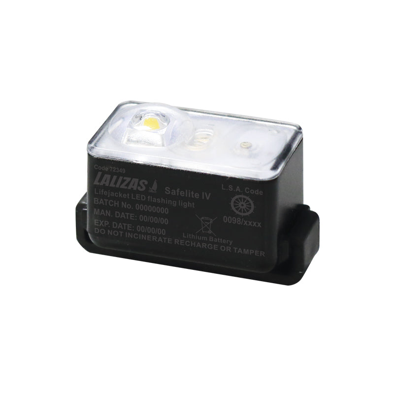 LALIZAS Lifejacket LED Flashing Light "Safelite IV" ON/OFF Water Activated - SOLAS/MED/USCG Certified
