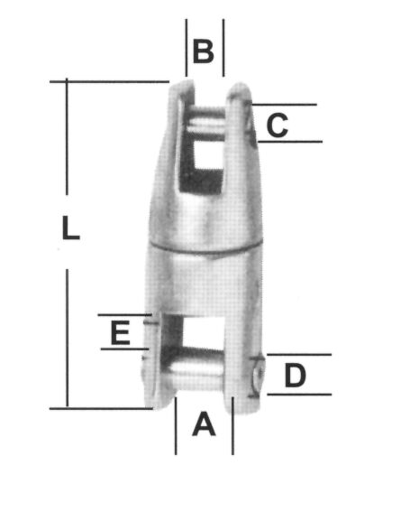 Anchor Chain Connection, Inox 316, for Chain 1/4 & 5/16 '' (6 & 8mm)