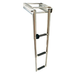 Telescopic Ladder for Swim Platform - 3 Steps - Stainless Steel 316 - 879mm x 222.6mm (34-5/8" x 8-3/4")