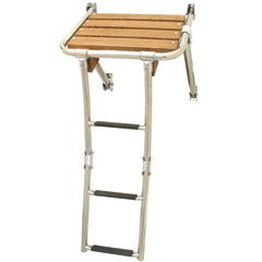 Swim Platform with Folding Ladder - 450mm x 390mm (17-23/32" x 15-23/64") - Stainless Steel 316