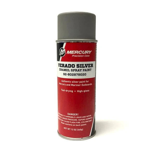 Mercury MerCruiser Quicksilver Verado Silver Enamel Spray Paint 12 oz 802878020
