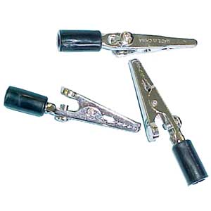 Pico Alligator Clips - Alliclip W/full Rub BLK(25) | 1573-PK
