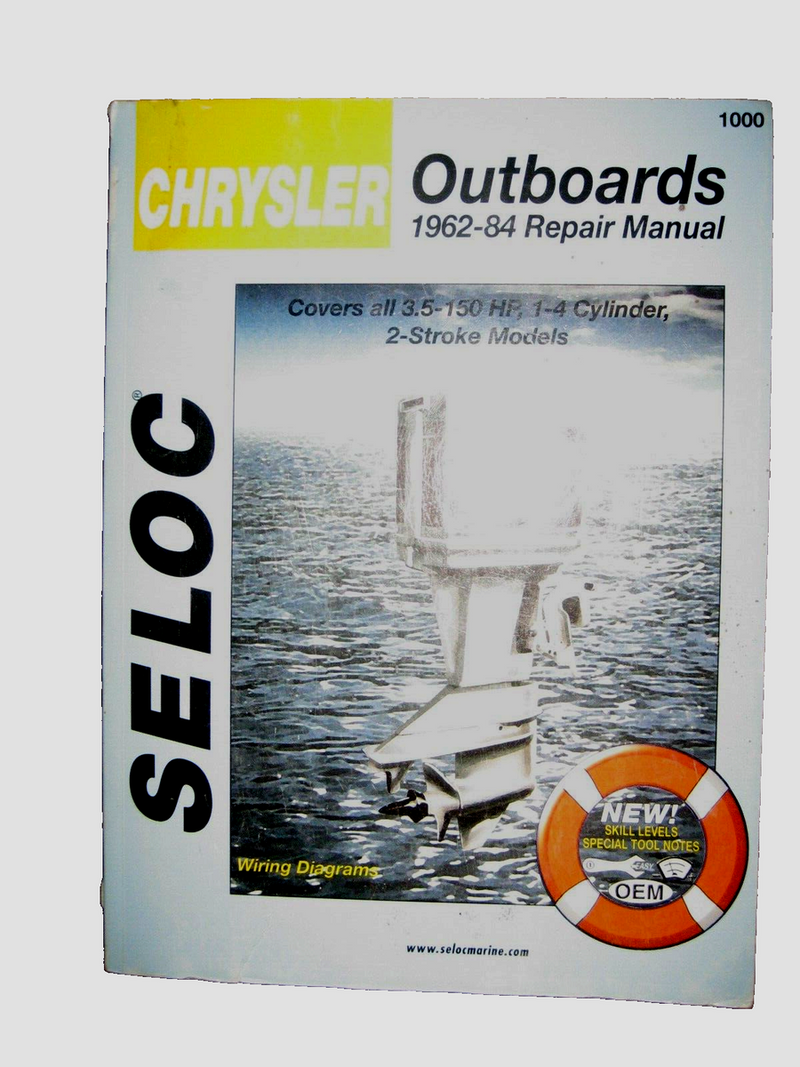 Seloc Chrysler Outboard Repair Manual 1962-1984 3.5-150HP 230-1000