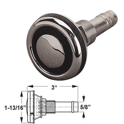 S/S FLUSH MNT GAS TANK VENT