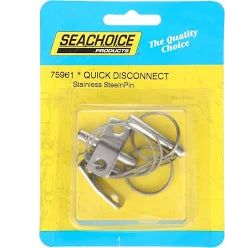 Seachoice Tethered Quick-Release Stainless Steel Pins, 1/4 in., Pair