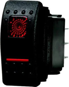 Blue Sea Systems Contura2 SPST Off/On Switch with Red Indicator – BSS-7929