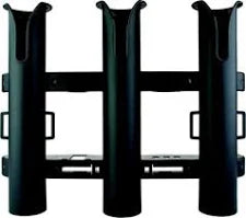 SeaDog 3250331 Triple Threat™ Three Pole Rod Holder, Black